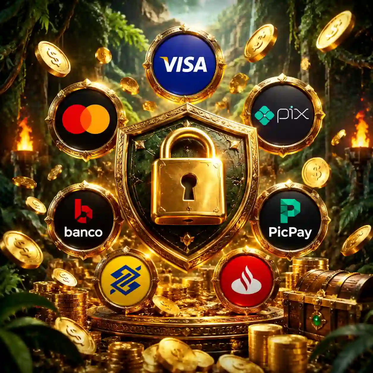 Métodos de pagamento disponíveis na 38r.com incluindo PIX