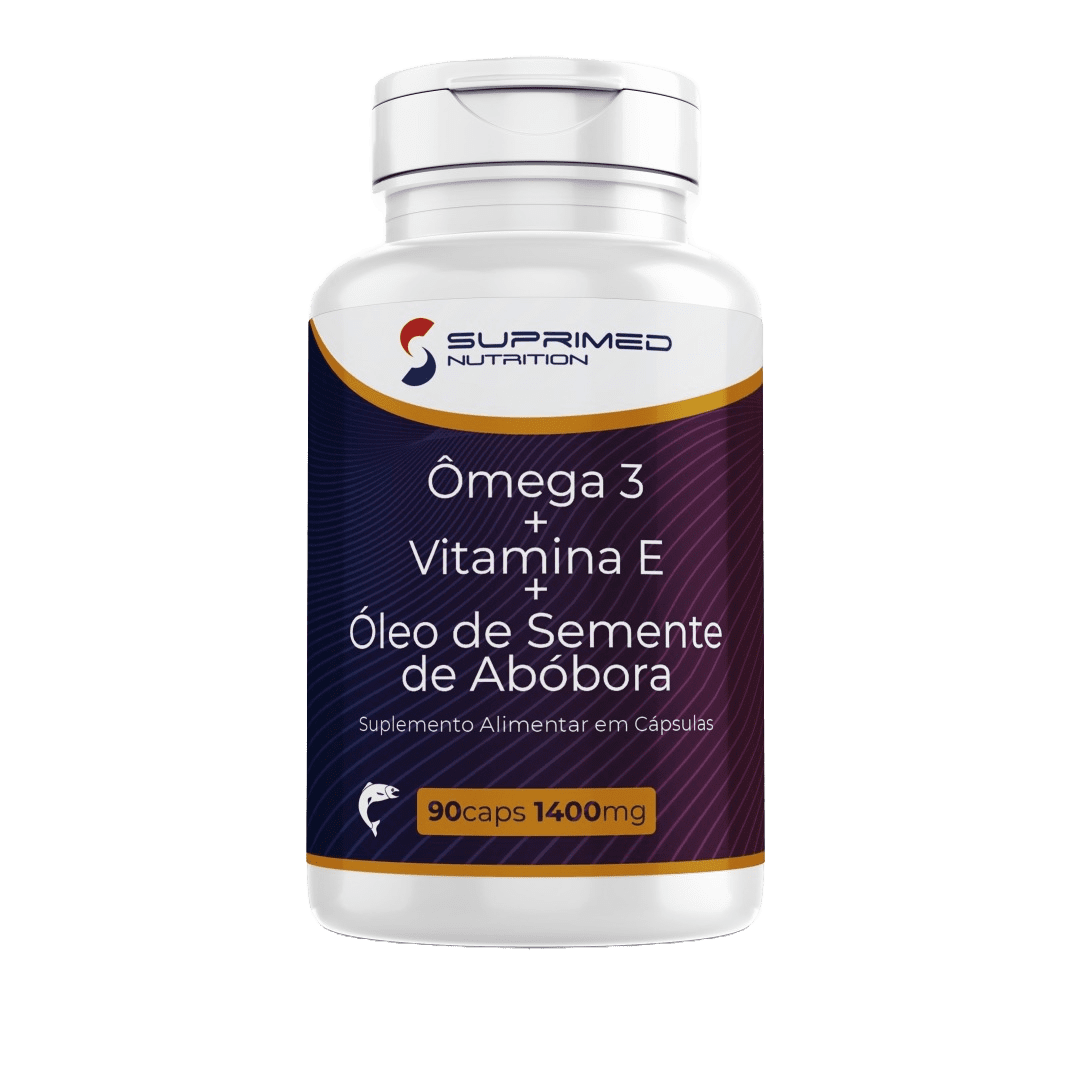 Ômega 3 + Vitamina E + Óleo de Semente de Abóbora - Suprimed